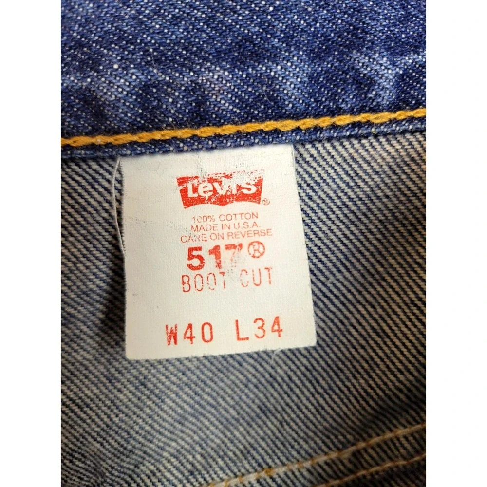 Vintage 1990's Levi's 517 Men's Jeans - Medium Wash - 40x34 - Great Condition